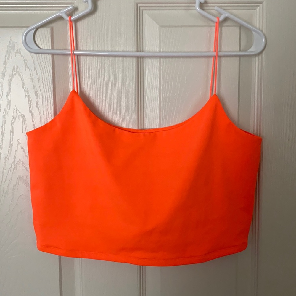 Orange cropped tank